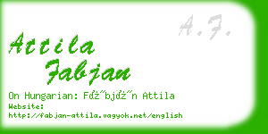 attila fabjan business card